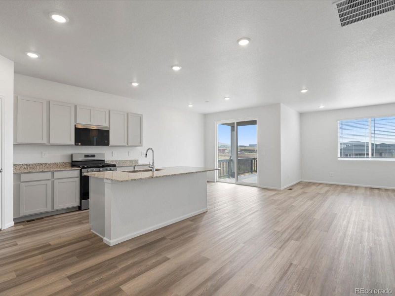 Furnished interior view inside a new home in Buffalo Highlands: The Canyon Collection, Commerce City (Image 12).
