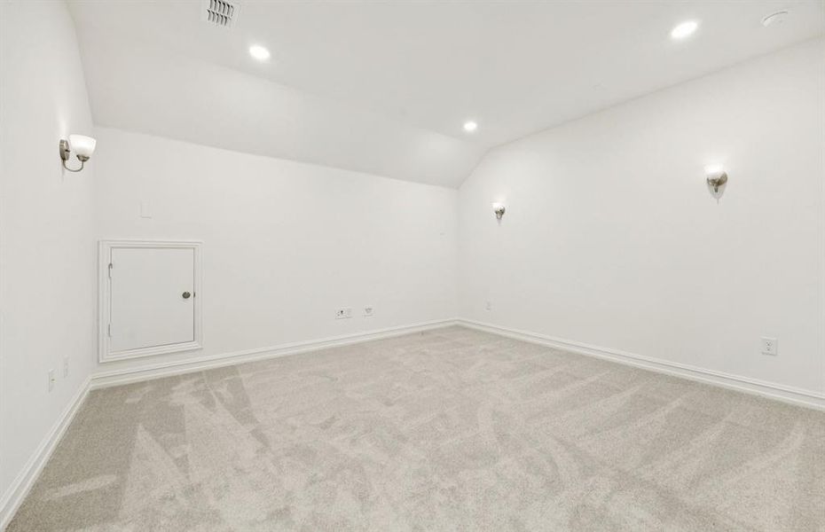 *floorplan representation, not actual home - Optional media room on second level