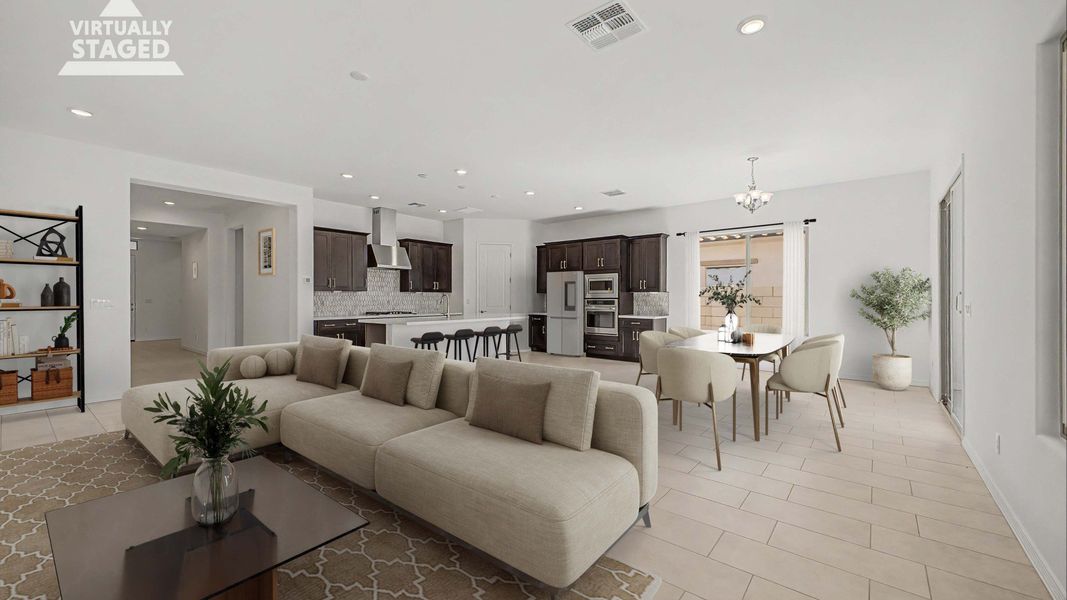 Furnished interior view inside a new home in Arroyo Seco - Hacienda, Buckeye (Image 5).