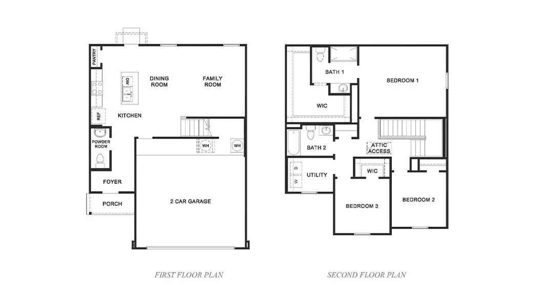 2D floor plan layout of this home in Avenida, Converse, TX (Image 2).
