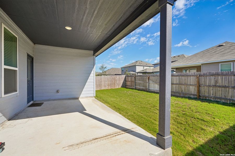 Exterior details and patio area of a home in Dove Song, Marion (Image 23).