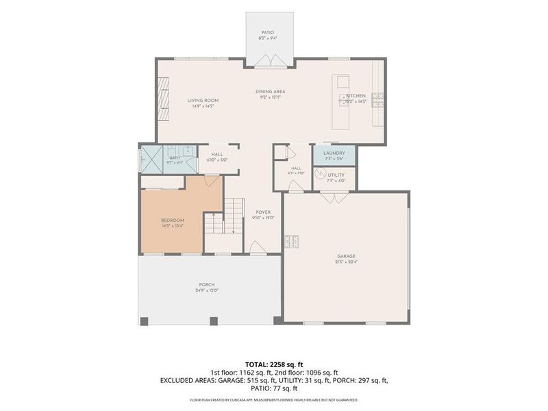 2D floor plan layout of this home in , Atlanta, GA (Image 6).