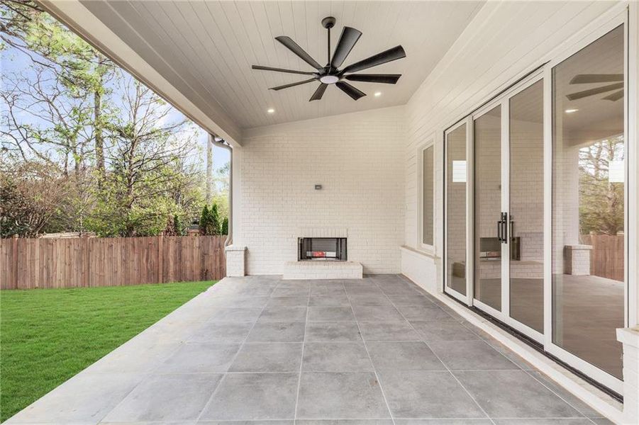 Exterior details and patio area of a home in , Atlanta (Image 28).