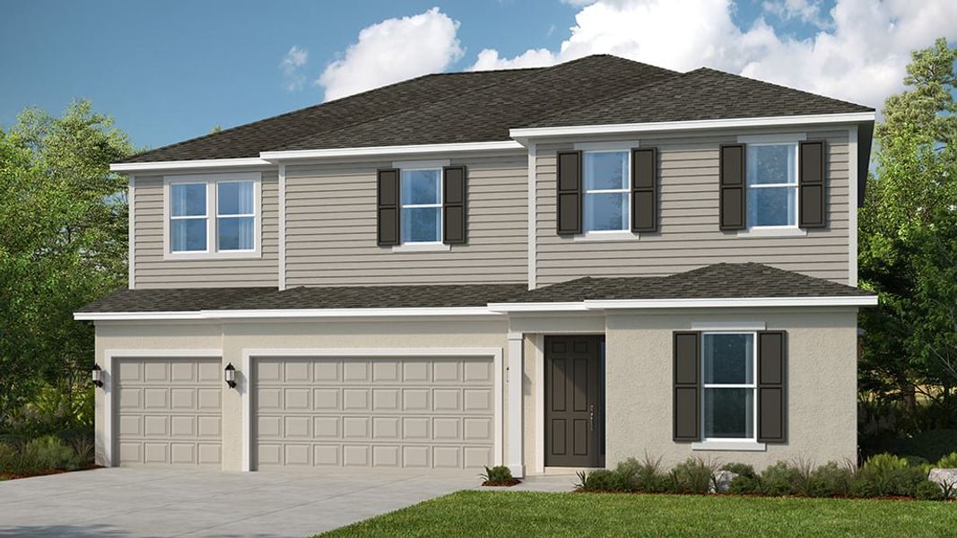 Representative exterior photo of a completed home built from the Carmel by Taylor Morrison in Coasterra Community Group Page, Palmetto, FL (Image 4). Representative exterior photo of a completed home built from the Carmel by Taylor Morrison in Coasterra Community Group Page, Palmetto, FL (Image 4).