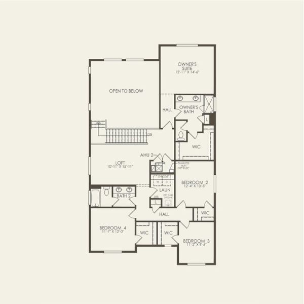 2D floor plan layout for the Loyola by Pulte Homes in Cordovan, Firestone, CO (Image 3).