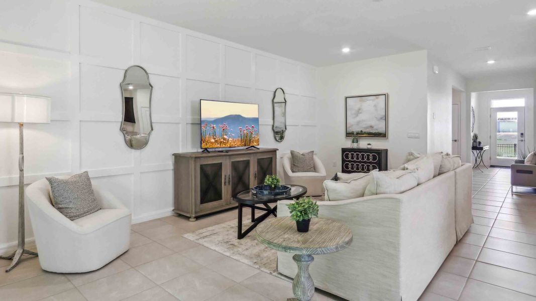 Representative furnished interior of a home built from the Delray by D.R. Horton in Ocala Preserve, Ocala (Image 9).