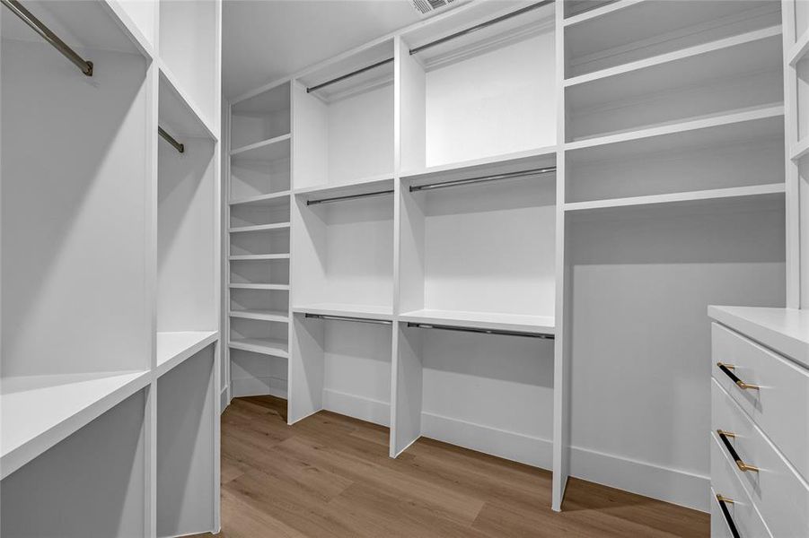 Another view of the massive owner's closet Another view of the massive owner's closet