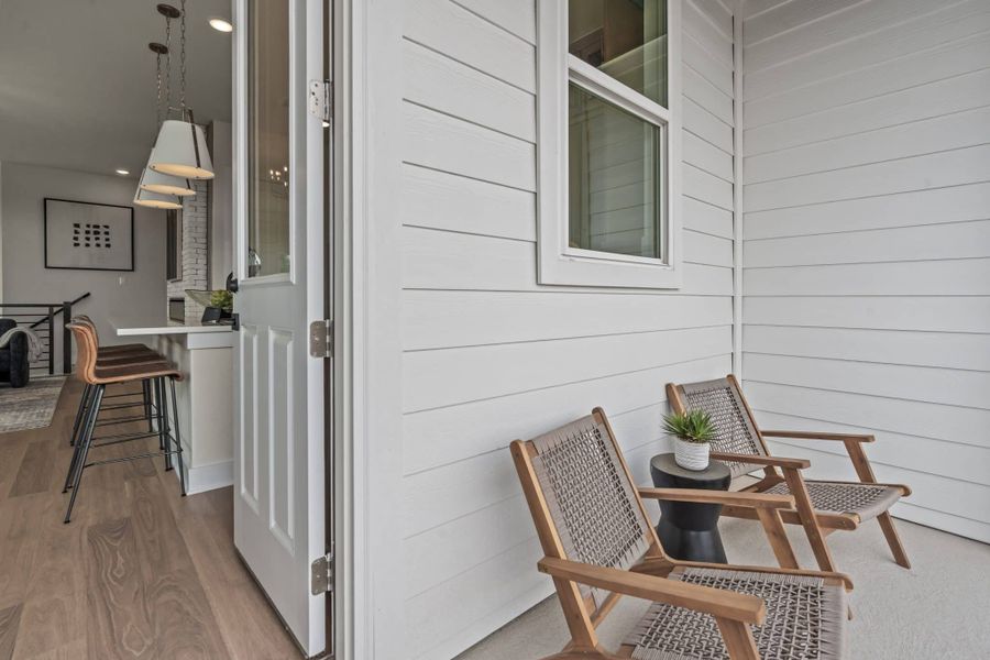 Exterior details and patio area of a home in Santa Rita Ranch, Liberty Hill (Image 31).