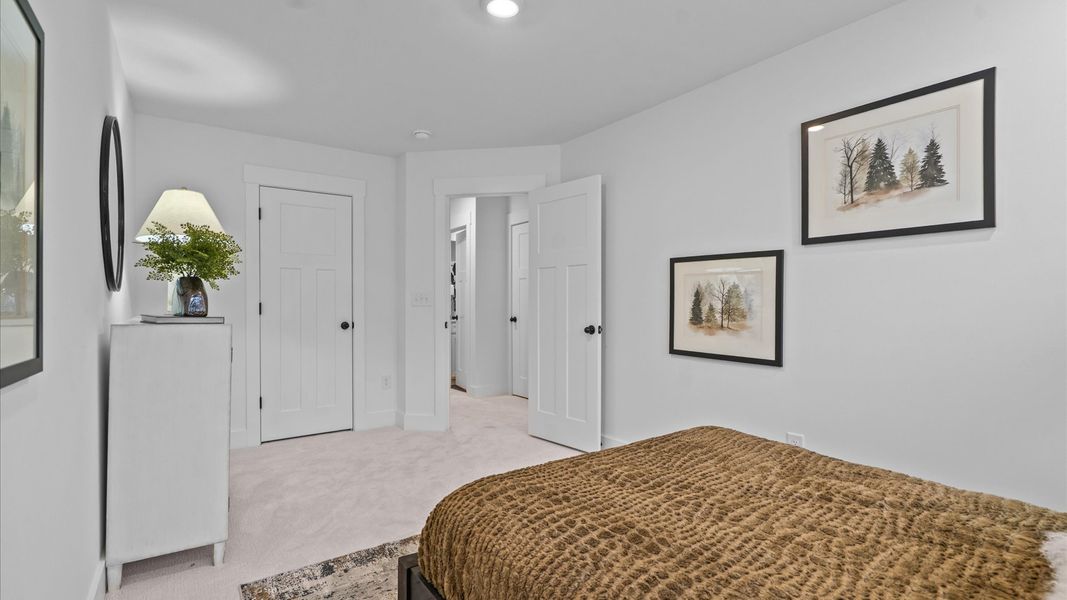 Representative furnished interior of a home built from the Corner Litchfield by DRB Homes in Gresham Station, Simpsonville (Image 16).