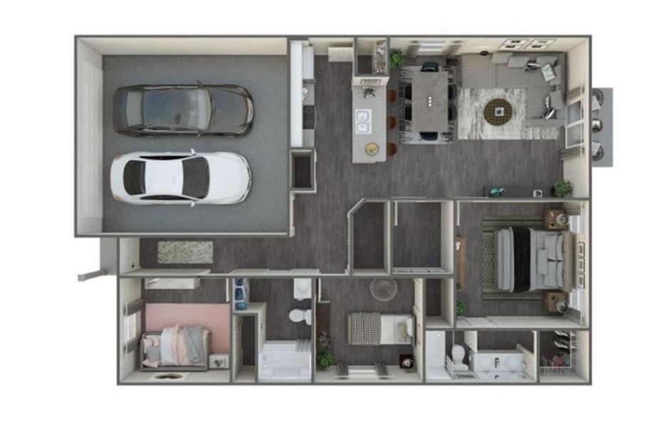 2D floor plan layout of this home in Shirey Forest - Branches, Lufkin, TX (Image 4).