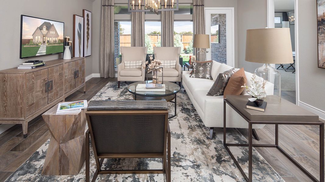 Furnished interior view inside a new home in Lariat 45', Liberty Hill (Image 21).