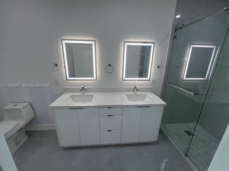 Furnished interior view inside a new home in , Miami (Image 10).