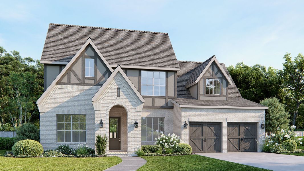 Representative exterior photo of a completed home built from the 566A by Britton Homes in The Tribute, The Colony, TX (Image 8). Representative exterior photo of a completed home built from the 566A by Britton Homes in The Tribute, The Colony, TX (Image 8).