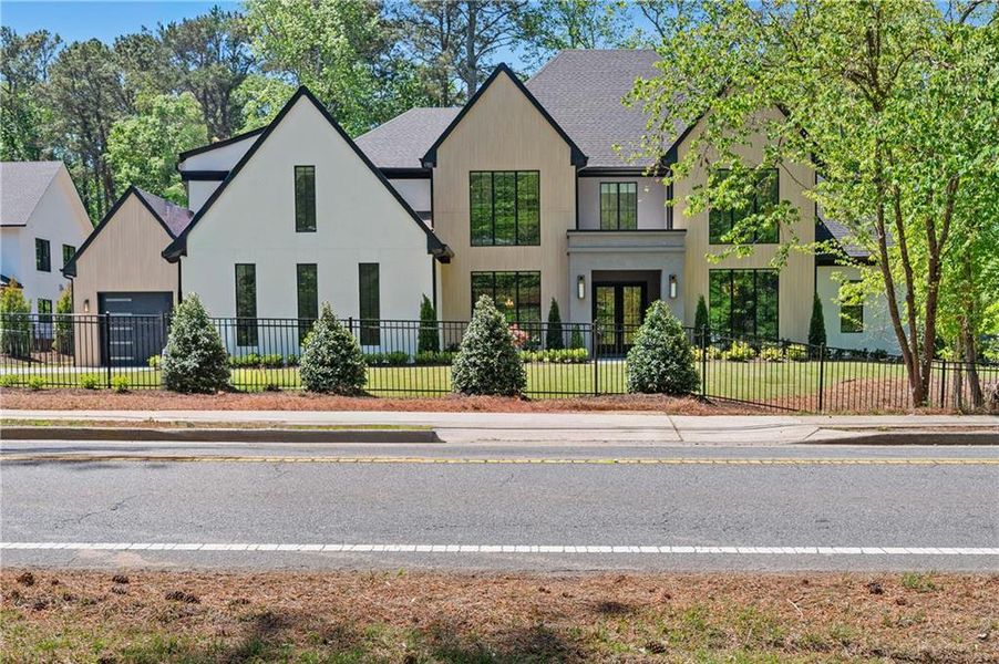 Front exterior of a new home in , Alpharetta, GA, highlighting curb appeal (Image 20). Front exterior of a new home in , Alpharetta, GA, highlighting curb appeal (Image 20).