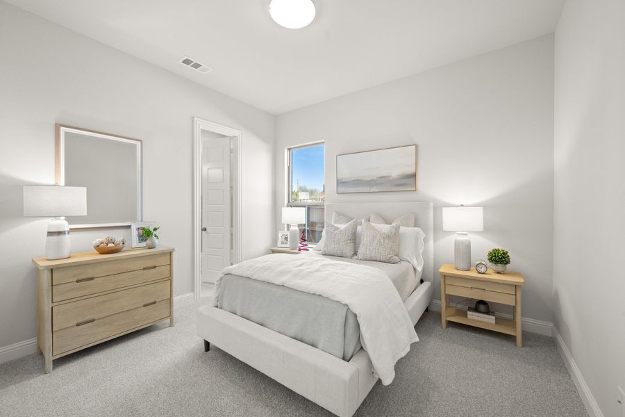 Furnished interior view inside a new home in Hayes Crossing, Midlothian (Image 17). Furnished interior view inside a new home in Hayes Crossing, Midlothian (Image 17).