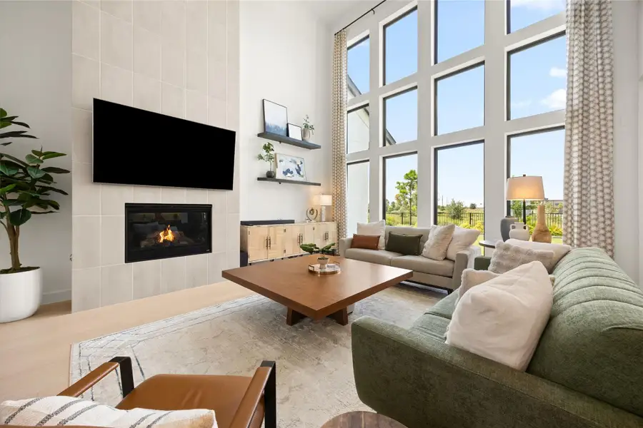 Furnished interior view inside a new home in Bridgeland, Cypress (Image 11).