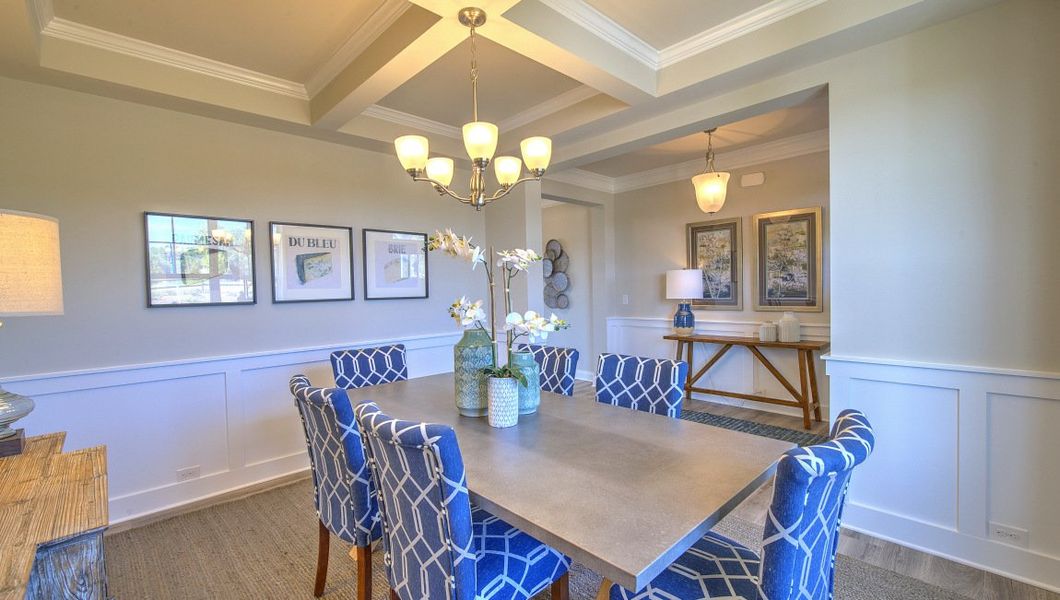 Furnished interior view inside a new home in Reserve at Tap Root Farms, Fletcher (Image 8).
