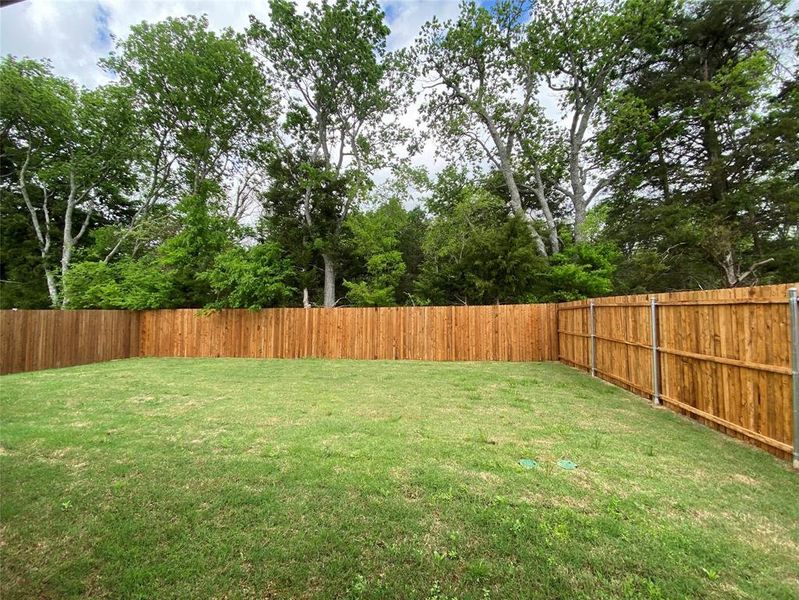 Great private back yard backing to trees! Great private back yard backing to trees!