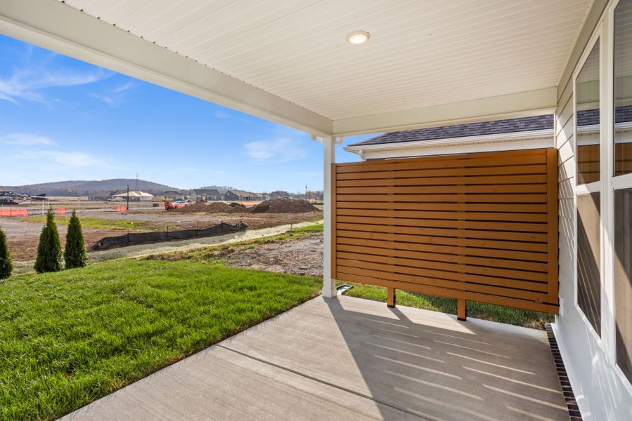 Exterior details and patio area of a home in Del Webb Barton Village, Lebanon (Image 3). Exterior details and patio area of a home in Del Webb Barton Village, Lebanon (Image 3).