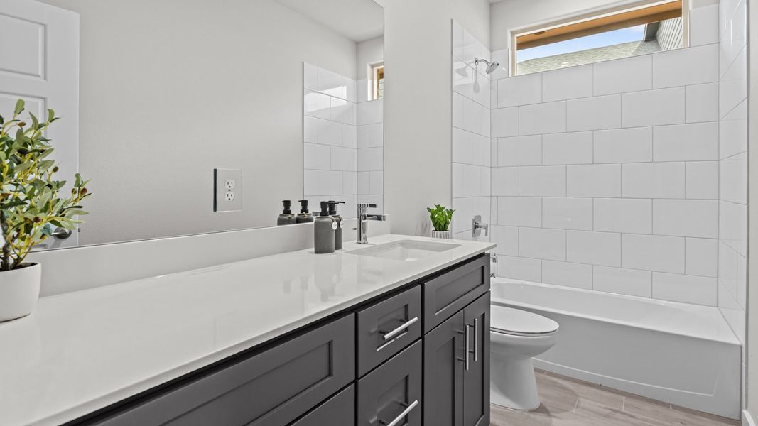 Representative furnished interior of a home built from the THE HOBBS by D.R. Horton in Northwest Passage, Midland (Image 11). Representative furnished interior of a home built from the THE HOBBS by D.R. Horton in Northwest Passage, Midland (Image 11).