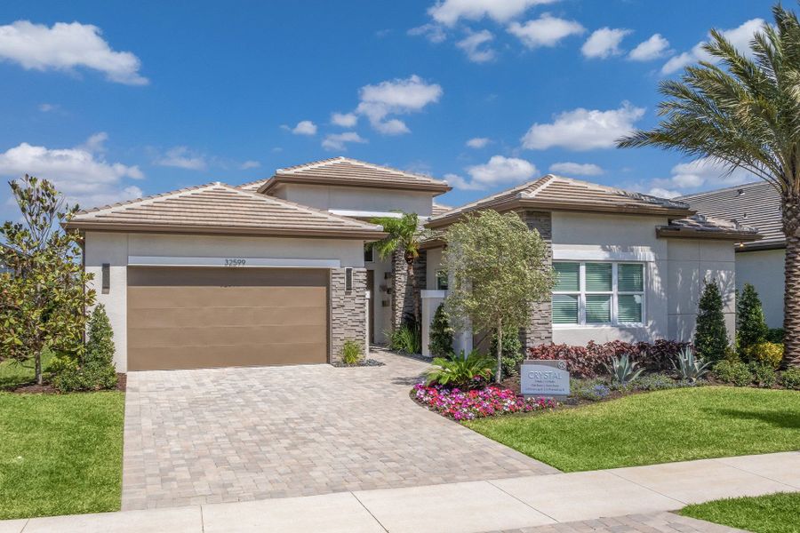 Representative exterior photo of a completed home built from the Crystal by GL Homes in Valencia Ridge, Wesley Chapel, FL (Image 19).