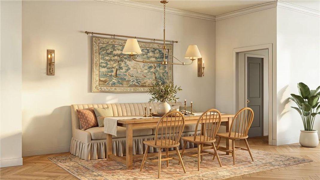 Furnished interior view inside a new home in , Alpharetta (Image 11).