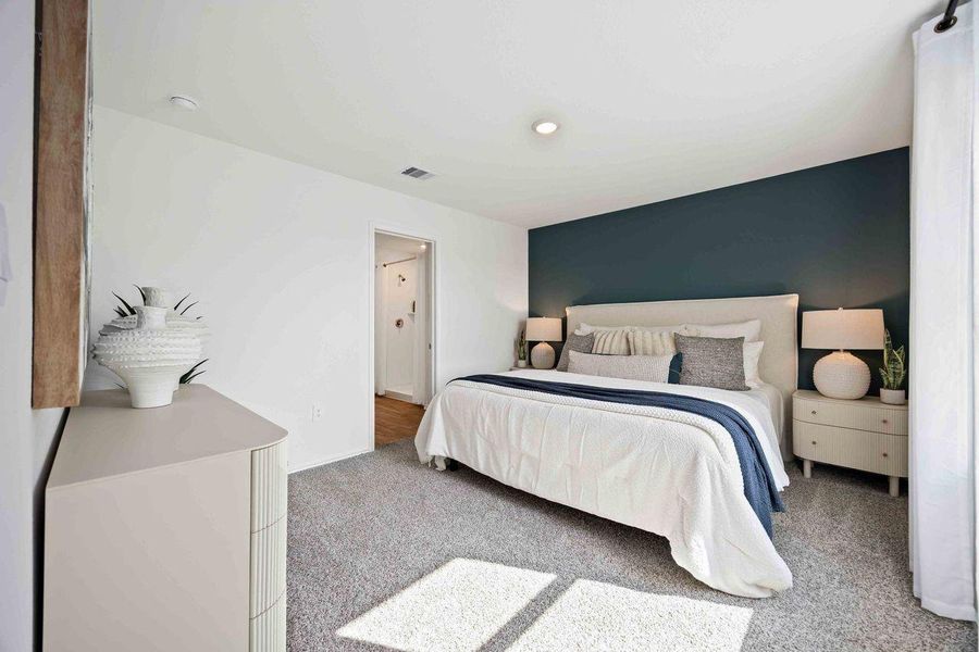 Furnished interior view inside a new home in Garver Heights, Houston (Image 6). Furnished interior view inside a new home in Garver Heights, Houston (Image 6).