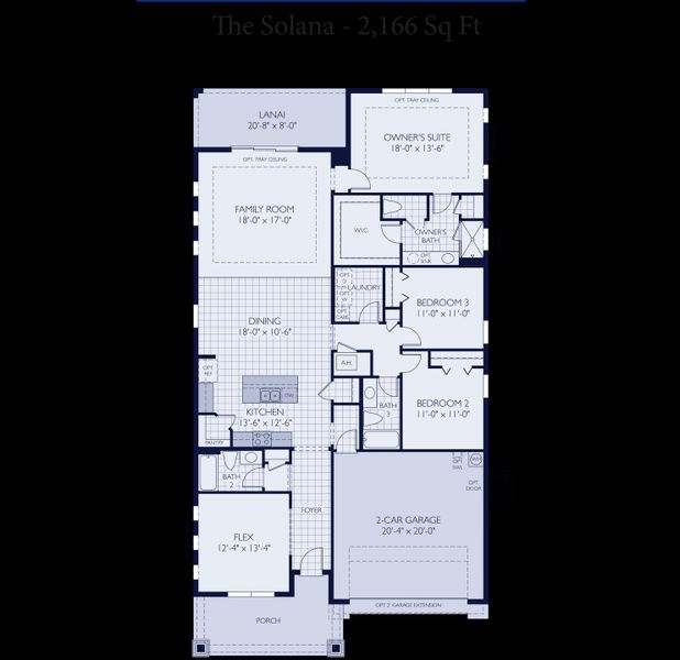 2D floor plan layout of this home in Southern Hills Plantation, Brooksville, FL (Image 3).