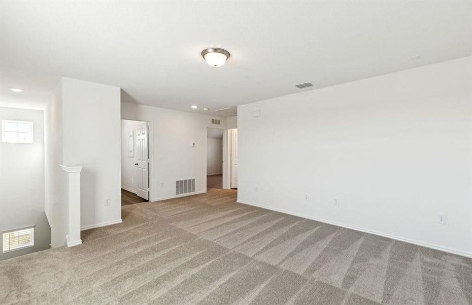 Spacious game room on second level