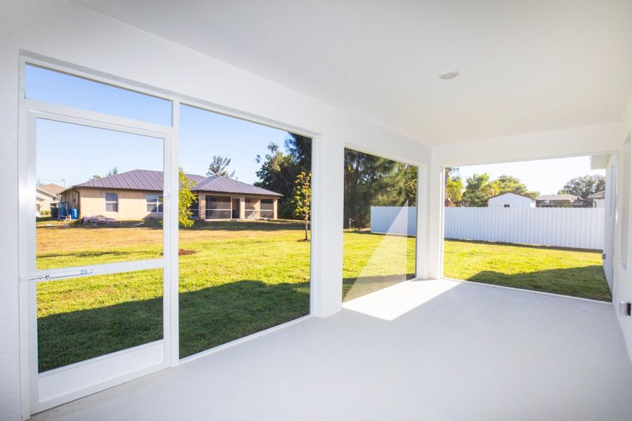 Exterior details and patio area of a home in Cape Coral, Cape Coral (Image 28).
