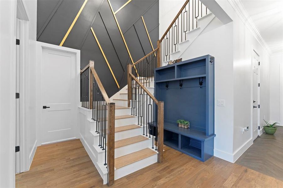 Stairs with wood finished floors Stairs with wood finished floors