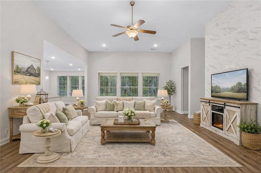 Furnished interior view inside a new home in , Haddock (Image 9).