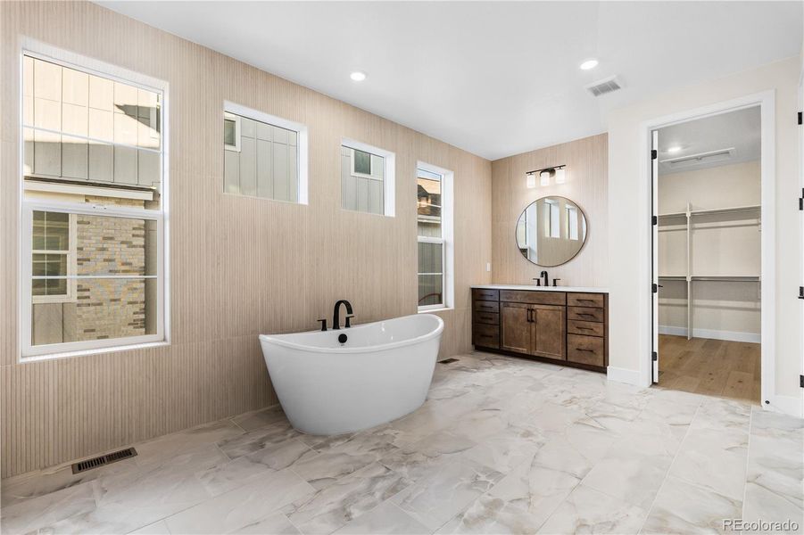 Furnished interior view inside a new home in Luxe at The Canyons, Castle Pines (Image 26).