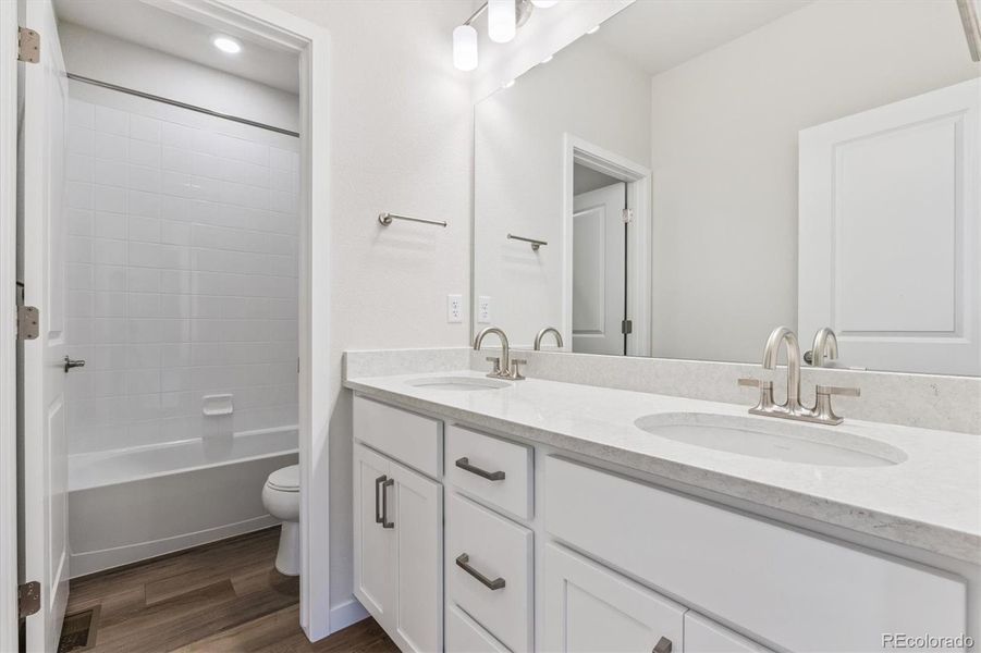 Furnished interior view inside a new home in Prestige Collection at Parkdale Commons, Lafayette (Image 10).