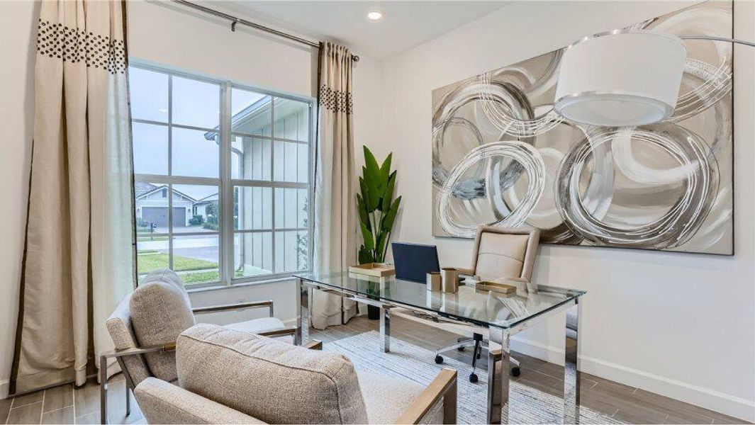 Furnished interior view inside a new home in Arden: The Waterford Collection, Loxahatchee (Image 5). Furnished interior view inside a new home in Arden: The Waterford Collection, Loxahatchee (Image 5).