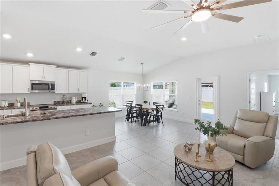 Furnished interior view inside a new home in Orange Blossom Hills, Summerfield (Image 6). Furnished interior view inside a new home in Orange Blossom Hills, Summerfield (Image 6).
