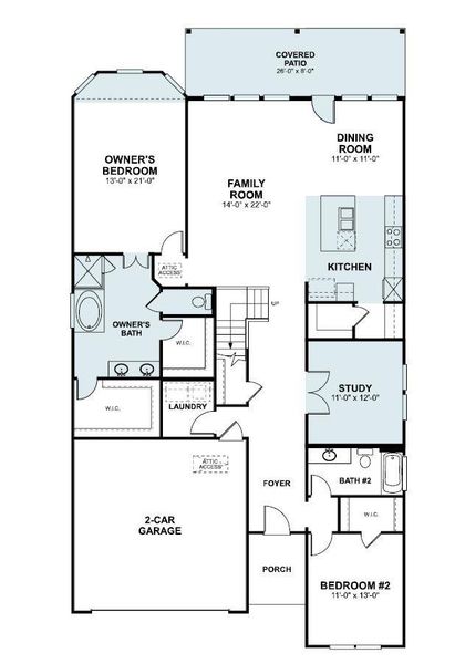 2D floor plan layout of this home in Edgewood, Leander, TX (Image 3). 2D floor plan layout of this home in Edgewood, Leander, TX (Image 3).