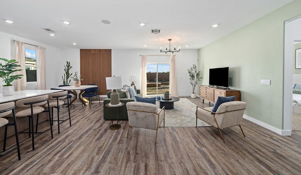 Representative furnished interior of a home built from the Mariposa - C40M by D.R. Horton in Entrada Del Toro at Rancho Sahuarita, Sahuarita (Image 7).