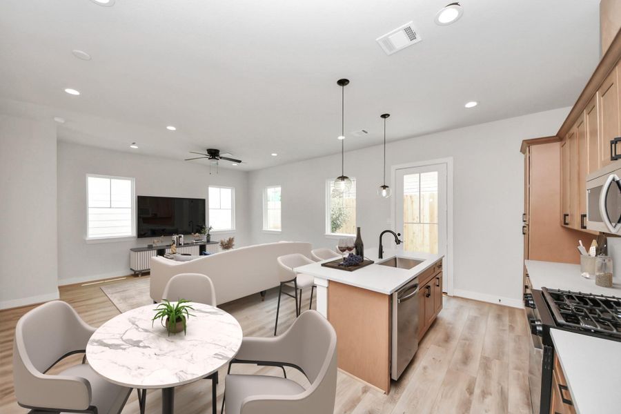 Furnished interior view inside a new home in , Houston (Image 10).