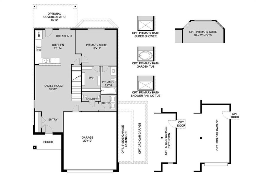 2D floor plan layout of this home in Hanna Ranch, Everman, TX (Image 3).