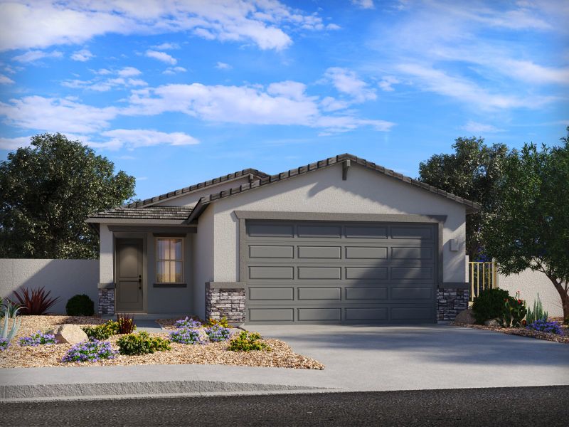 Representative exterior photo of a completed home built from the Quartz by Meritage Homes in Mandarina - Signature Series, Marana, AZ (Image 13).