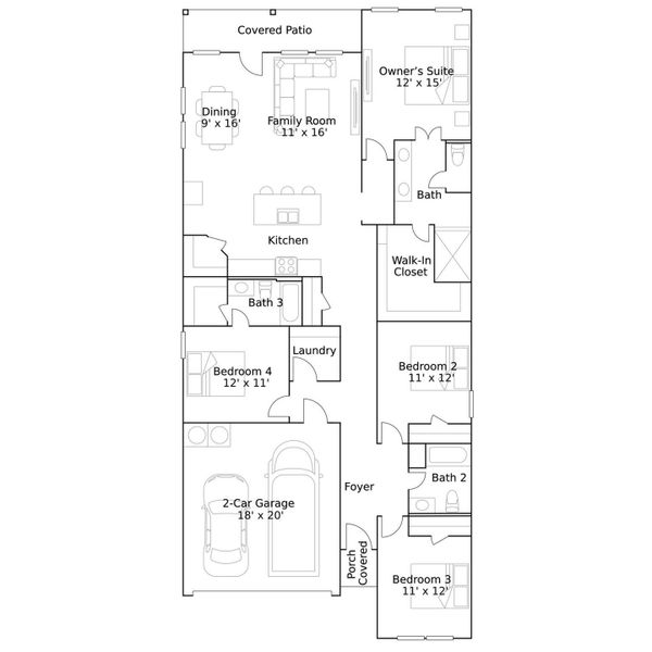 2D floor plan layout of this home in Sila, Huffman, TX (Image 2). 2D floor plan layout of this home in Sila, Huffman, TX (Image 2).