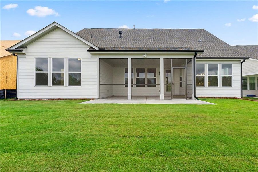 Exterior details and patio area of a home in Cresswind Georgia at Twin Lakes, Hoschton (Image 3). Exterior details and patio area of a home in Cresswind Georgia at Twin Lakes, Hoschton (Image 3).