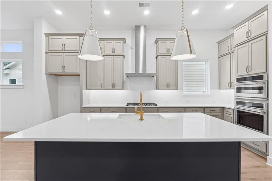 Furnished interior view inside a new home in Crescent Pointe at Great Sky, Canton (Image 9).