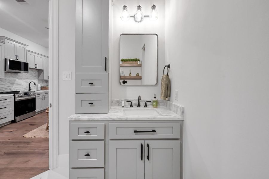 Furnished interior view inside a new home in , Stagecoach (Image 40).