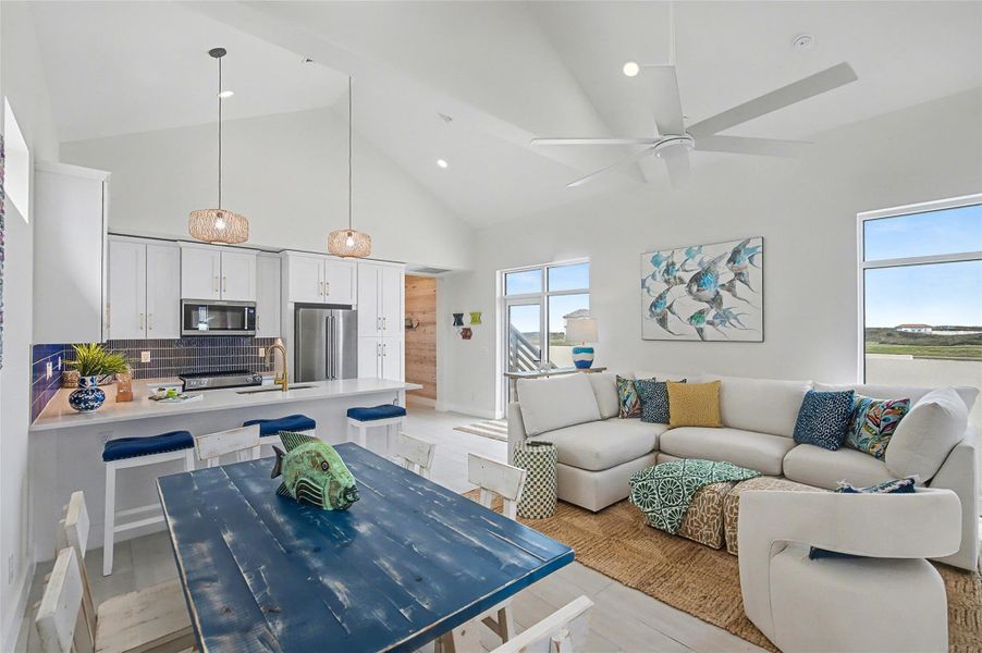 Furnished interior view inside a new home in , Port Aransas (Image 6).