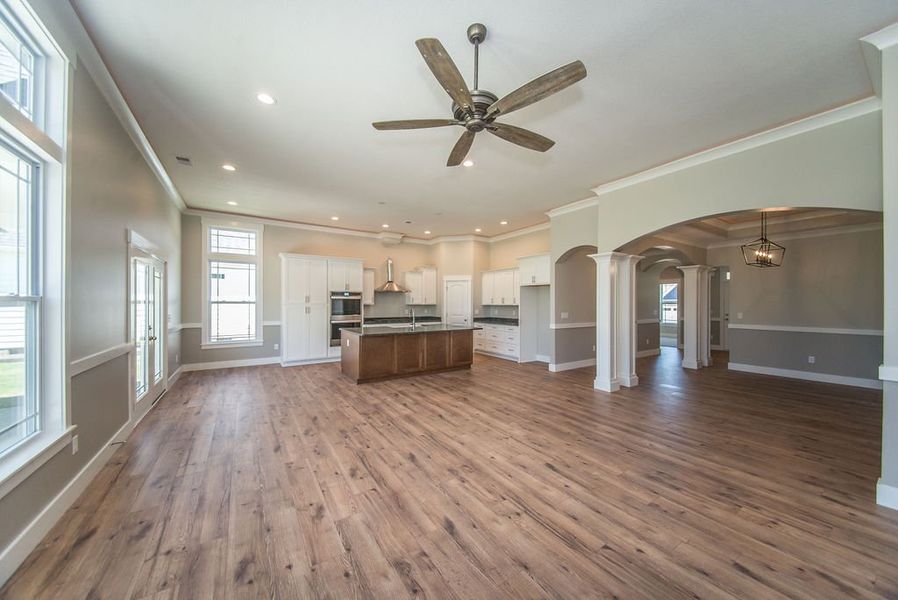 Representative unfurnished interior of a home built from the Beaumont Elite by Enchanted Homes in Pointe Summit, Slater-Marietta (Image 39).