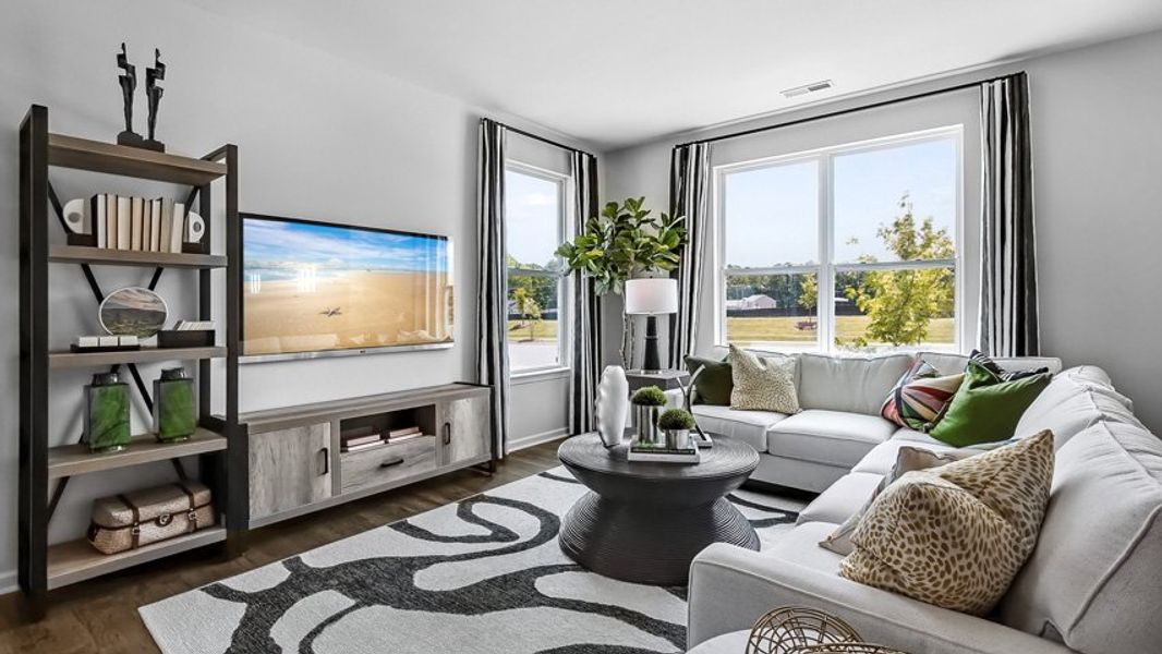 Representative furnished interior of a home built from the Collin by D.R. Horton in The Townes at Anderson Farm, Wendell (Image 9).