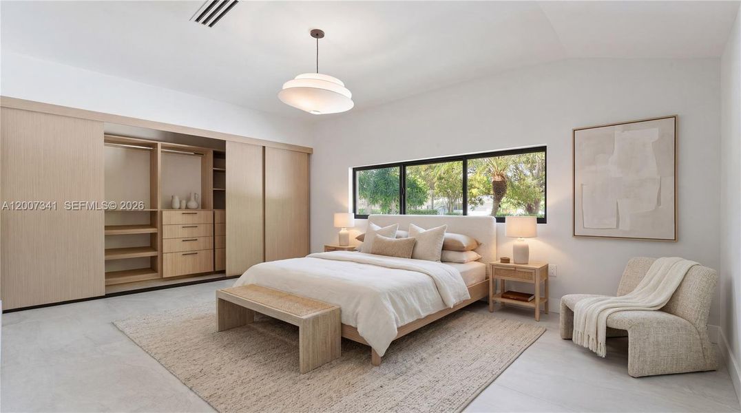 Furnished interior view inside a new home in , Miami Beach (Image 27).