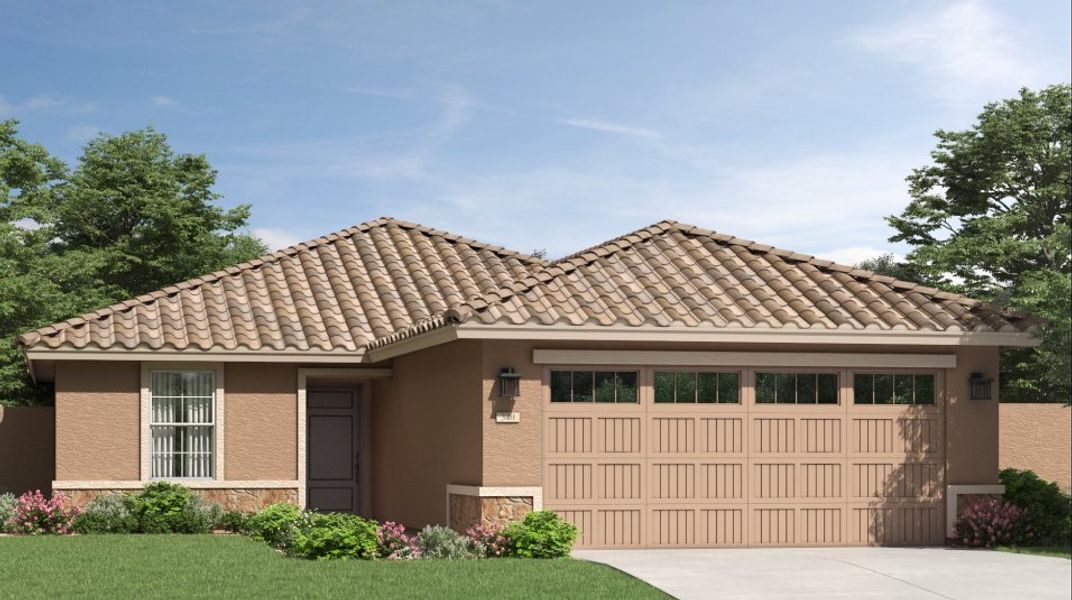 Front exterior of a home in the Asante: Discovery 2.1 & 2.13 community, located in Surprise, AZ (Image 7).